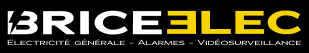 Brice Élec Marseille Aubagne Électricien Alarme Vidéosurveillance Détecteur logo fond noir Brice Elec